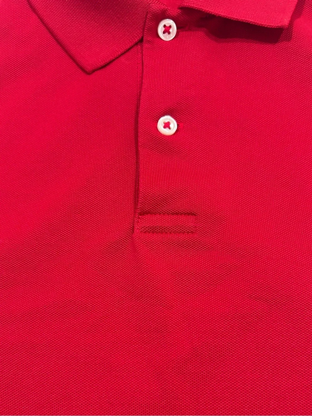 Ralph Lauren Bright Red Performance Polo with Navy Pony. Size M.